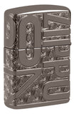 Zippo Reverse Carve Armor® Black Ice® Windproof Lighter