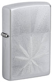 Zippo Luxury Leaf Design Satin Chrome Windproof Lighter