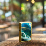 Zippo Space Rings Design Street Brass Windproof Lighter