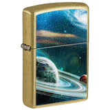 Zippo Space Rings Design Street Brass Windproof Lighter