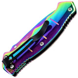 Defender-Xtreme Spring Assist Rainbow Folding Knife SKU 8136