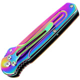 Defender-Xtreme Spring Assist Rainbow Folding Knife SKU 8138