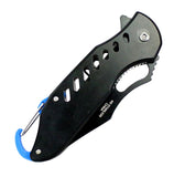 Defender-Xtreme Spring Assist Folding Knife Carabiner Clip SKU 9270