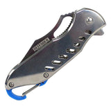 Defender-Xtreme Spring Assist Folding Knife Carabiner Clip SKU 9271