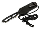 Defender 6.5" Full Tang Hunting Knife w/Sheath & Whistle Stainless-Steel/Black Plastic Handle SKU 1793