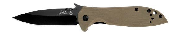 Kershaw Emerson CQC-4K Frame Lock Knife Brown G-10 SKU 6054BRNBLK