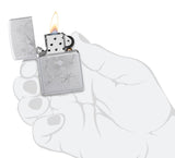 Zippo Atomic Cosmos Design Satin Chrome Windproof Lighter
