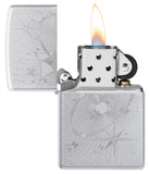 Zippo Atomic Cosmos Design Satin Chrome Windproof Lighter