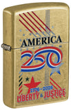 Zippo America250 Liberty & Justice Street Brass Lighter