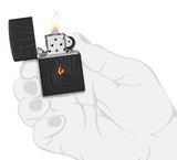 Zippo Crystal Waves Armor® Black Matte Windproof Lighter