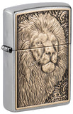 Zippo Lion Emblem Street Chrome Windproof Lighter