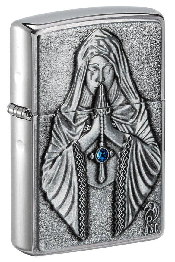 Zippo Praying Woman Emblem Lighter SKU 49756-000003