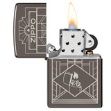 Zippo Art Deco Design Black Ice® Windproof Lighter