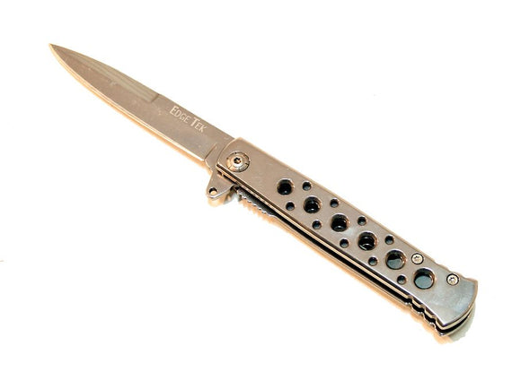 Edge Tek Spring Assist Folding Knife Stainless Steel Blade SKU 5796