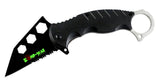 Zomb War Spring Assist Folding Knife Tanto Blade SKU 9386