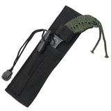 Fixed Blade Tactical Hunting Knife 7" Overall Carbon Steel/Cord Wrap Handle w/Firestarter & Sheath SKU 5734