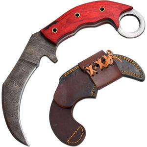 Old Ram Handmade Real Damascus Karambit Knife SKU: DM-OR-334RD