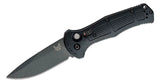 Benchmade Claymore Automatic Knife Cobalt Black CPM-D2 Tool Steel Blade/Black Grivory Handle SKU 9070BK