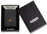 Zippo Crystal Waves Armor® Black Matte Windproof Lighter