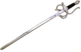 Medieval Warrior Middle Ages El Cid Rapier Sword w/Scabbard Stainless-Steel Blade/Wire Wrap Leather Handle 38" Overall SKU KT-4012