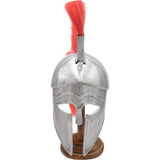 Medieval Warrior Corinthian Helmet w/Red Plume Wearable 18-Gauge Steel w/Stand SKU HL-80632A