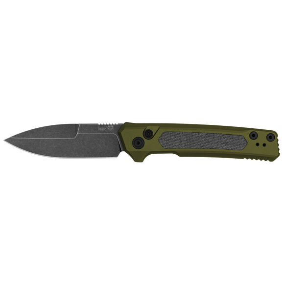 Kershaw Launch 22 Automatic Knife Blackwash CPM MagnaCut Blade/OD Green 6061-T6 Aluminum, Micarta Inserts Handle SKU 7205