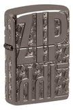 Zippo Reverse Carve Armor® Black Ice® Windproof Lighter