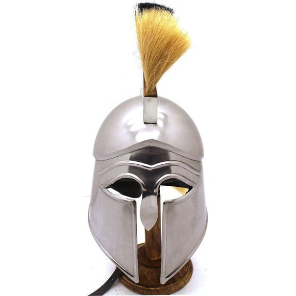 Medieval Warrior Greek Corinthian Armor Helmet 18-Gage Steel w/Stand SKU TC-80689