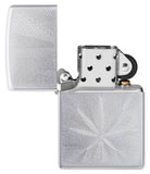 Zippo Luxury Leaf Design Satin Chrome Windproof Lighter