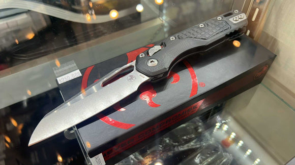 Microtech Standard Issue MSI Ram-Lok Knife M390MK Steel Blade/Black Frag-Textured G10 Handle SKU MCT21010FRGTBK/210-10FRGTBK