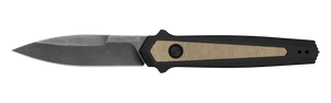 Kershaw Launch 15 MagnaCut Automatic Knife BlackWash CPM-MagnaCut Steel Blade/Black 6061-T6 Alum. with Canvas Micarta Inlay Handle SKU 7950