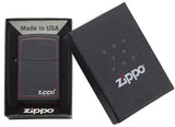 Black Matte W/ Logo - Zippo Lighter