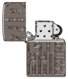 Zippo Reverse Carve Armor® Black Ice® Windproof Lighter
