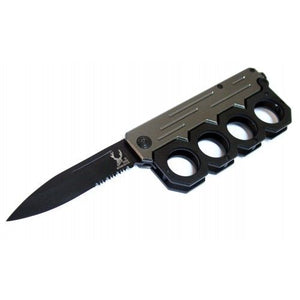 TheBoneEdge Spring Assist Finger Guard Handle Folding Knife SKU 6802
