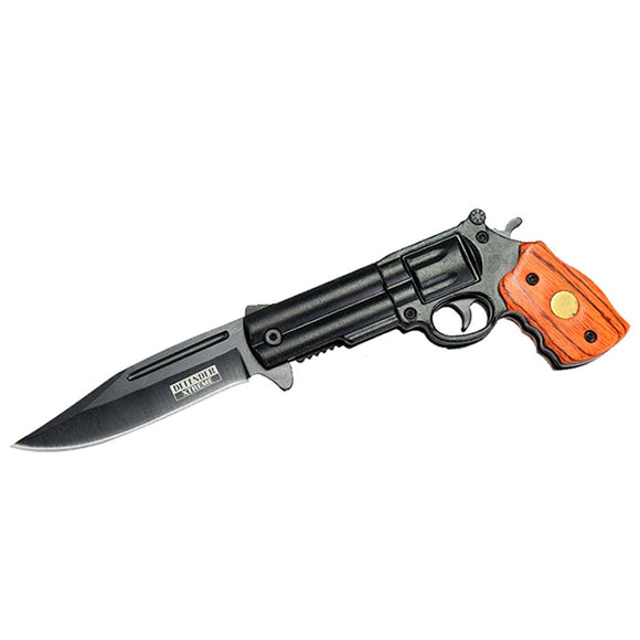 Defender-Xtreme Spring Assist Gun Knife SKU 9244