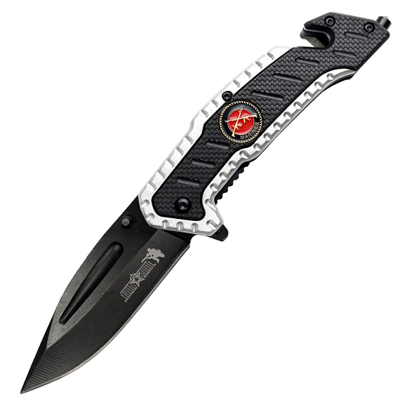 Spring Assist Heavy Duty Folding Knife w/Marines Logo SKU 13712