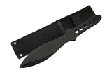 8.5" Black Throwing Knife with Sheath SKU 203102-BK
