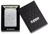 Zippo Atomic Cosmos Design Satin Chrome Windproof Lighter