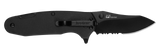 Kershaw Funxion Lightweight Assist Open Knife Black 8Cr13MoV Stainless Steel Blade/Black Alum. with Rubber Inserts SKU 8100/KS8100