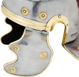 Roman Army Helmet with Horsehair Crest Battle Ready 16 Gauge Brass & 18 Gauge Steel SKU ICS-126