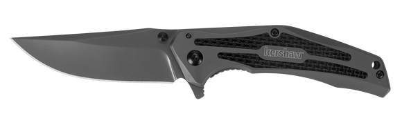 Kershaw Duojet A/O Frame Lock Knife Gray SS/Carbon Fiber SKU 8300
