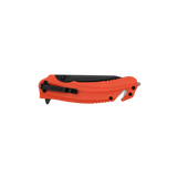 Kershaw Barricade Assist Open Liner Lock Rescue Knife Black Half Serr. 8Cr13MoV Steel Blade/Orange Nylon Handle SKU 8650ST