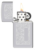 Zippo Slim® High Polish Chrome Venetian® Windproof Lighter