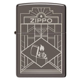 Zippo Art Deco Design Black Ice® Windproof Lighter