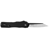 Kershaw Livewire Reverse Tanto OTF Auto Knife Black PVD Coating with Satin Grind CPM MagnaCut Steel Blade/Black 6061-T6 Alum. Handle SKU 9000R