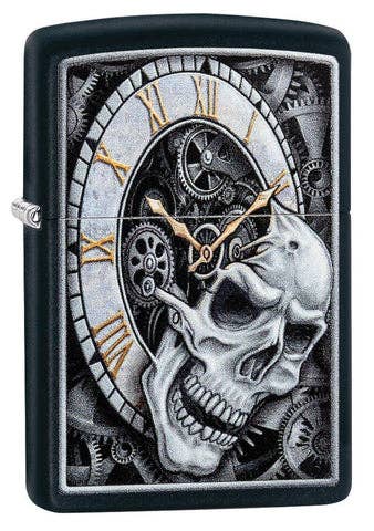 Zippo 218 Skull Clock Design Lighter SKU 29854-000003