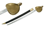 36" Handmade Naval Cutlass w/Scabbard Stainless-Steel Blade/Brass Guard SKU 910926