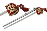 41" Scottish Broad Sword w/Metal Scabbard Stainless-Steel Blade/Brass Basket with Red Velvet SKU 911786