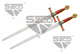 29.5" Double Templar Design Sword W/ Plaque SKU 926997