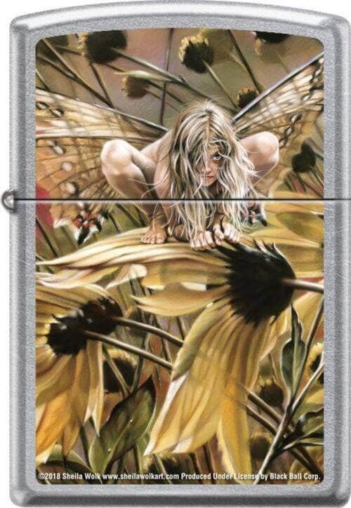 Chameleon by: Sheila Wolk Zippo - Brushed Chrome Lighter